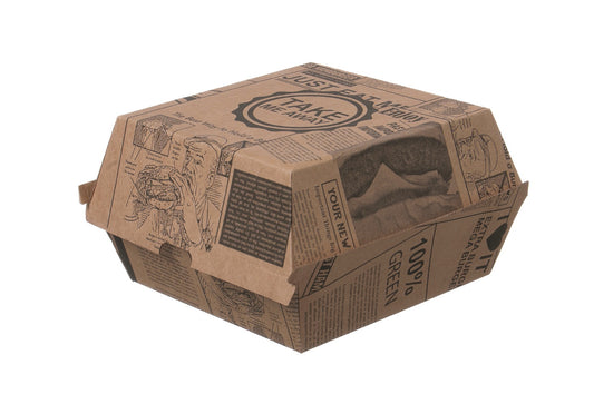 HAMBURGER BOX WELLPAP. TAKE ME 11.5x11.5x9CM
